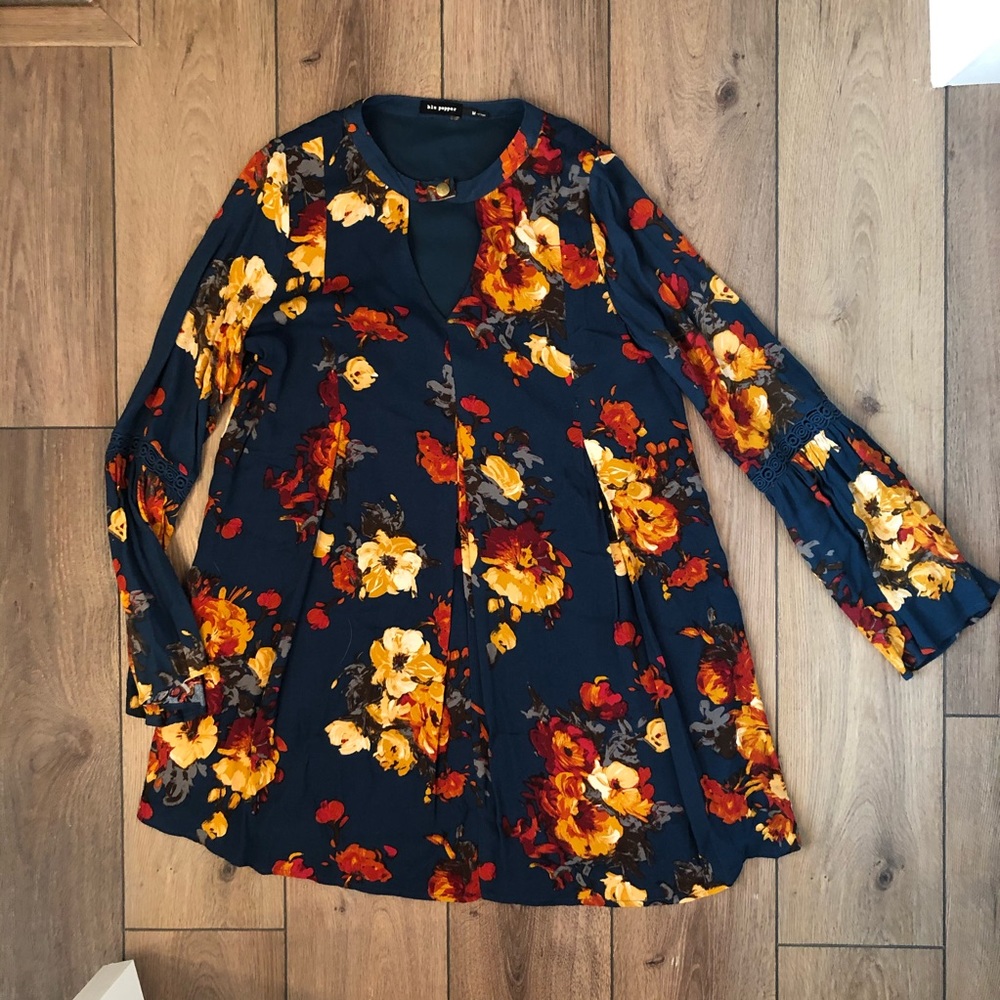 Bohemian style floral dress